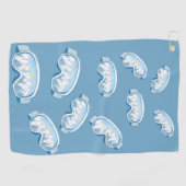 Ski Goggles Mountain Reflections Illustration Golfhanddoek (Horizontaal)