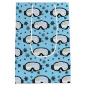 Ski Goggles Mountain Uitzicht Snowflakes Illustrat Medium Cadeauzakje (Achterkant)