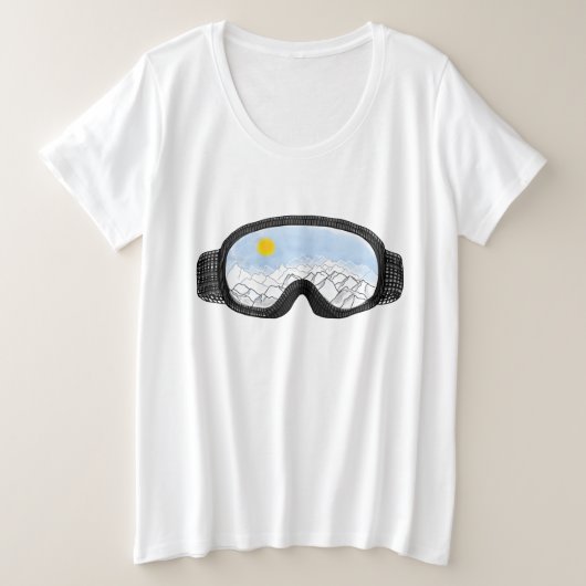 Ski Goggles Mountain View Illustration (Design devant)