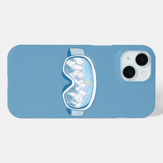 Ski Goggles Reflections Illustration Case-Mate iPhone Case (Achterkant (horizontaal))