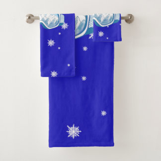 Ski Goggles Snowflake Dance Bad Handdoek