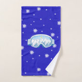 Ski Goggles Snowflake Dance Bad Handdoek (Handdoek)