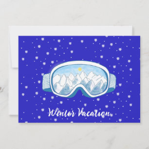 Ski Goggles Snowflake Dance Gepersonaliseerd Vacki Kaart