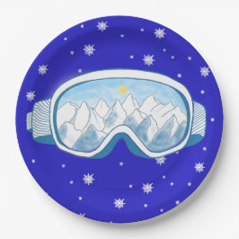 Ski Goggles Snowflake Dance Papieren Bordje