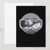 Ski Googles Lift Skier Skiing Winter Sports Gift Kaart (Voorkant / Achterkant)