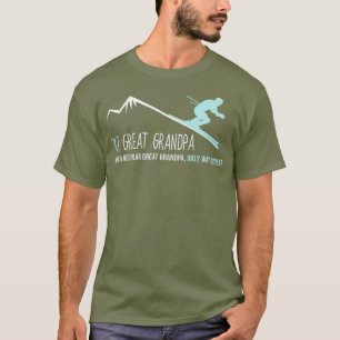 Ski Great Grandpa Funny Cute Winter Skiing Gift T-shirt