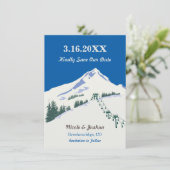 Ski hiver scène Enregistrer la carte de date (Debout devant)