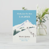 Ski hiver scène Enregistrer la carte de date (Debout devant)