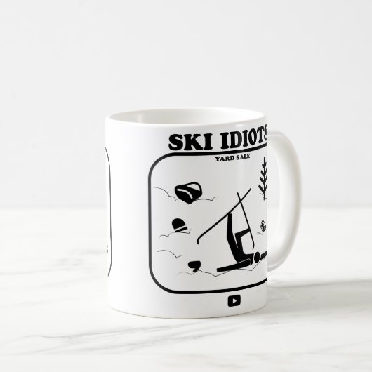 Ski Idiots café Mug (Devant droit)