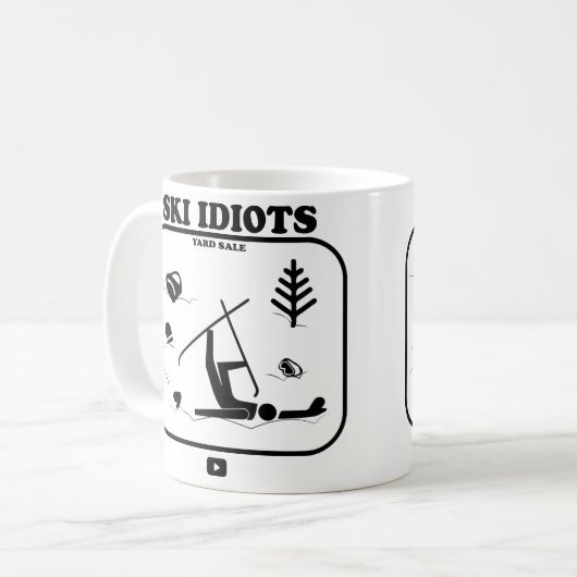Ski Idiots café Mug (Devant gauche)