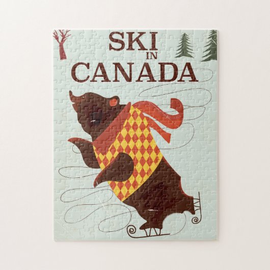 Ski in Canada vintage reisposter Legpuzzel (Verticaal)