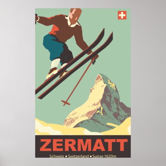 Ski in Zermatt Poster (Voorkant)