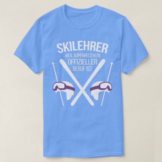 Ski instructeur skiën op het idee van een cadeautj t-shirt (Design voorkant)