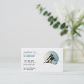 Ski Instructor Visitekaartje (Staand voorkant)