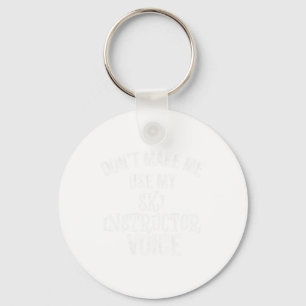 Ski Instructor Voice Skiing Funny Snow Winter Gift Sleutelhanger
