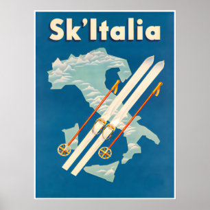 Ski Italië poster