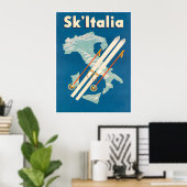 Ski Italië poster (Thuiskantoor)