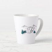 Ski je later de scènewinter latte mok (Rechterhoek)