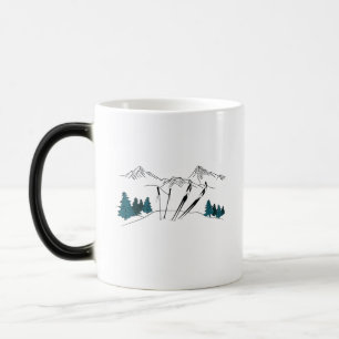 Ski je later de scènewinter magische mok