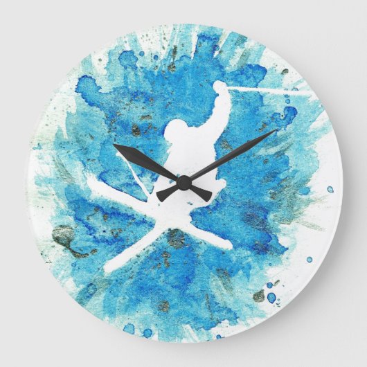 Ski Jump Clock Grote Klok (Voorkant)