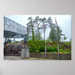 Ski Jump in Oslo, Noorwegen Poster