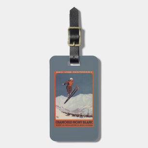 Ski Jump - PLM Olympische Promotieposter Bagagelabel