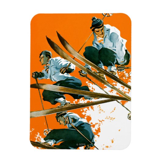 Ski Jumpers door Ski Weld Magneet (Verticaal)