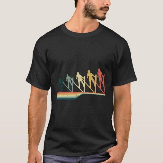 Ski Jumping Funny Gift  Retro T-shirt (Voorkant)
