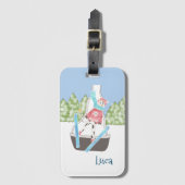 Ski Jumping Koe Gepersonaliseerd Bagagelabel Kind (Voorkant (verticaal))