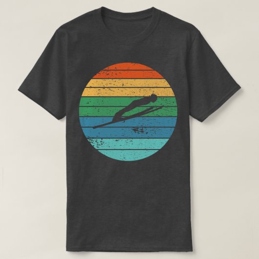 Ski Jumping Retro 4 T-shirt (Design voorkant)