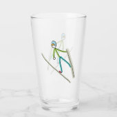 Ski Jumping Stickman Glas (Achterkant)