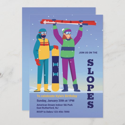 Ski Kaart (Voorkant / Achterkant)