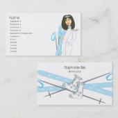 Ski Kaarten-Brunette Visitekaartje (Voorkant / Achterkant)