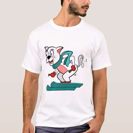 Ski kat t-shirt (Voorkant)
