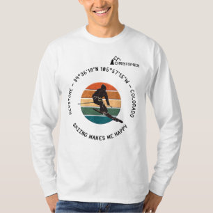 Ski Keystone, Colorado - Man skiër, zwart Tex T-shirt