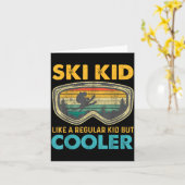 Ski Kid Like A Regular Kid But Cooler Skiing Lover Kaart (Gele Bloem)