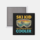 Ski Kid Like A Regular Kid But Cooler Skiing Lover Magneet (Voorkant / Achterkant)