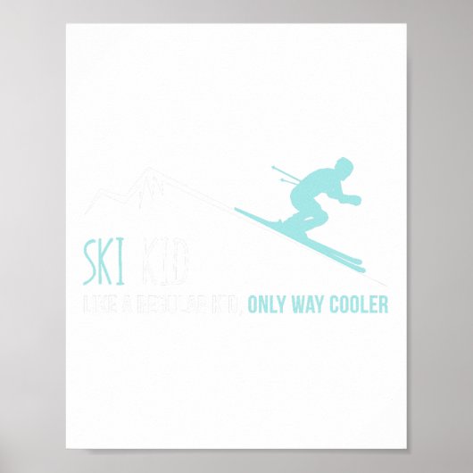 Ski Kind Funny Cute Winter Skiing Gift Poster (Voorkant)