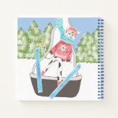 Ski-koe | Kind op maat gesneden schetsboek Notitieboek (Achterkant)