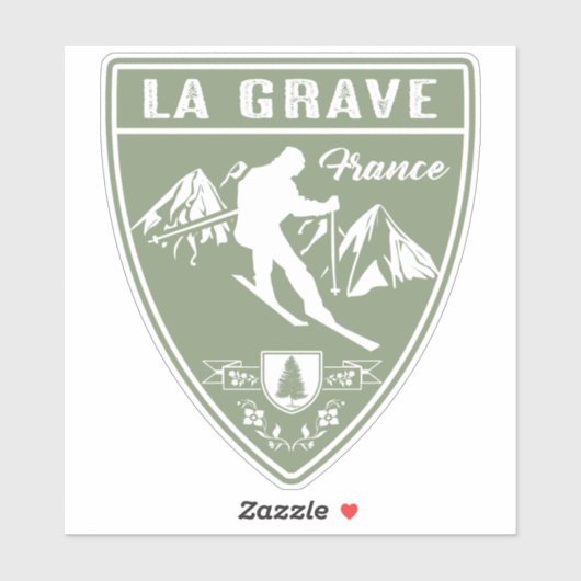 Ski La Grave Frankrijk Sticker (Vel)
