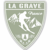 Ski La Grave Frankrijk Sticker (Voorkant)