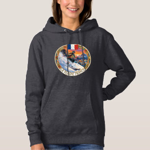 Ski La Plagne, Frankrijk, vrouwelijke skiër Hoodie