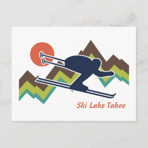 Ski Lake Tahoe Briefkaart