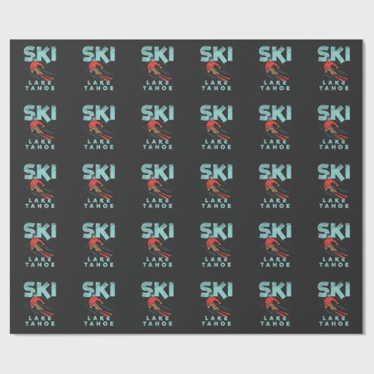Ski Lake Tahoe Cadeaupapier (Vlak)