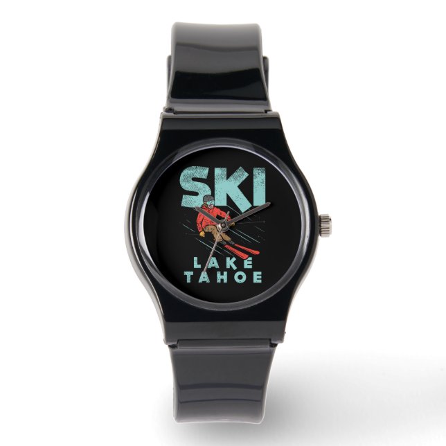 Ski Lake Tahoe Horloge (Voorkant)