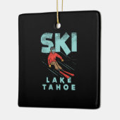 Ski Lake Tahoe Keramisch Ornament (Links)