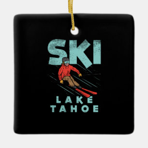 Ski Lake Tahoe Keramisch Ornament