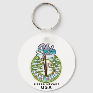 Ski Lake Tahoe Sierra Nevada Verenigde Staten Sleutelhanger