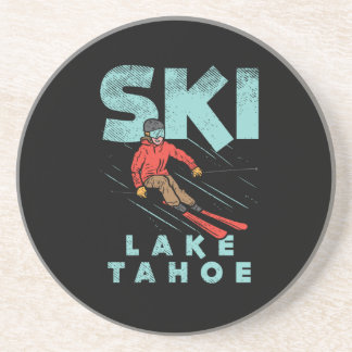 Ski Lake Tahoe Zandsteen Onderzetter