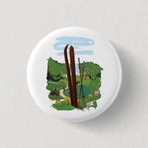Ski-landschap Ronde Button 3,2 Cm